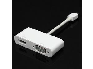 Mini 2 in 1 Dual Mode Display Port DP Thunderbolt to HDMI+VGA Adapter Cable Cord for Apple MacBook Air Mini 2 in 1 Dual Mode Display Port DP Thunderbolt to HDMI+VGA Adapter Cable Cord for Apple MacBook Air