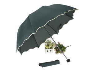 Anti-UV Lady Women men Girl Flouncing Princess Dome Parasol Sun Rain Foldable Umbrella Anti-UV Lady Women men Girl Flouncing Princess Dome Parasol Sun Rain Foldable Umbrella