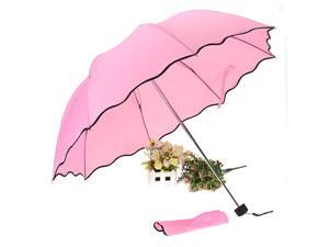 Anti-UV Lady Women men Girl Flouncing Princess Dome Parasol Sun Rain Foldable Umbrella Anti-UV Lady Women men Girl Flouncing Princess Dome Parasol Sun Rain Foldable Umbrella