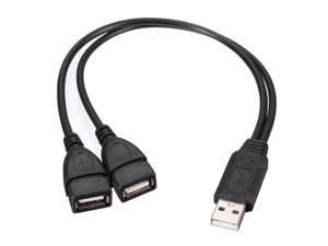 USB 2.0 A Male To 2 Dual USB Female Jack Y Splitter Hub Power Cord Adapter Cable USB 2.0 A Male To 2 Dual USB Female Jack Y Splitter Hub Power Cord Adapter Cable