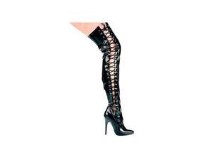 Thigh High 5" Lace Boot 511-FEROCIOUS Ellie Shoes Black 9 Thigh High 5" Lace Boot 511-FEROCIOUS Ellie Shoes Black 9