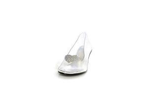 Elllie Clear Shoe With Silver Glitter Heart 212-ArielEL Clear 8 Elllie Clear Shoe With Silver Glitter Heart 212-ArielEL Clear 8