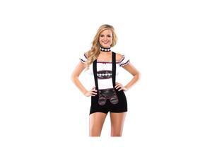 Coquette Busty Beer Girl Costume M6181 Black/White Small/Medium Coquette Busty Beer Girl Costume M6181 Black/White Small/Medium