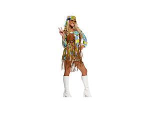 Underwraps Costumes Retro Mini Dress Costume 29365UW White/Flowers Medium Underwraps Costumes Retro Mini Dress Costume 29365UW White/Flowers Medium