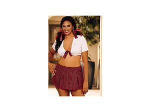 Shirley of Hollywood Crop Top And Plaid Skirt Set 96833Q Plaid Print One Size Shirley of Hollywood Crop Top And Plaid Skirt Set 96833Q Plaid Print One Size