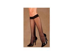 Elegant Moments Fishnet Knee Hi Thigh-Highs Black One Size Elegant Moments Fishnet Knee Hi Thigh-Highs Black One Size
