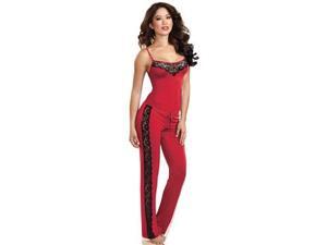 Dreamgirl Red Sleepwear Cami & Pants 9704 Red/Black Large Dreamgirl Red Sleepwear Cami & Pants 9704 Red/Black Large