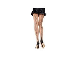 Leg Avenue Printed Corset Lace Up Cuban Heel Pantyhose 7511 Nude/Black One Size Leg Avenue Printed Corset Lace Up Cuban Heel Pantyhose 7511 Nude/Black One Size