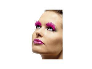 Smiffy's Neon Pink Feather Eyelashes 36520 Smiffy's Neon Pink Feather Eyelashes 36520
