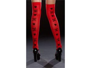 skull and heart red thigh highs Dreamgirl 7807 skull and heart red thigh highs Dreamgirl 7807