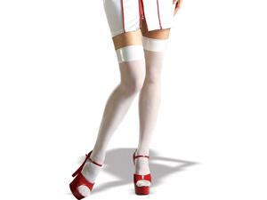 White Thigh Highs Rubies 6188 White Thigh Highs Rubies 6188