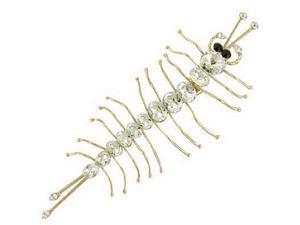 Silver/Clear Centipede Brooch - IS125 Silver/Clear Centipede Brooch - IS125