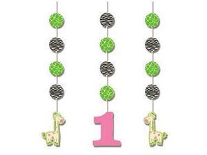 Wild At One Giraffe Hanging Cutouts by Creative Converting - 995688 Wild At One Giraffe Hanging Cutouts by Creative Converting - 995688