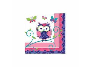 Owl Pal Birthday Beverage Napkin by Creative Converting - 655624 Owl Pal Birthday Beverage Napkin by Creative Converting - 655624