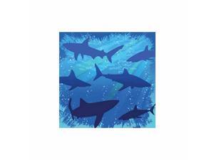 Shark Splash Beverage Napkin by Creative Converting - 655887 Shark Splash Beverage Napkin by Creative Converting - 655887
