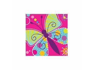 Butterfly Sparkle Beverage Napkin by Creative Converting - 655691 Butterfly Sparkle Beverage Napkin by Creative Converting - 655691