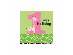 Wild At One Giraffe Luncheon Napkin by Creative Converting - 661688 Wild At One Giraffe Luncheon Napkin by Creative Converting - 661688