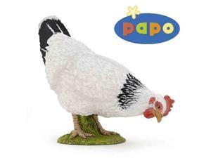 Pecking White Hen - Play Animal Figure by Papo Figures (51160) Pecking White Hen - Play Animal Figure by Papo Figures (51160)