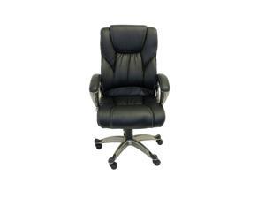 ALEKO ALC6121BL High Back Office Chair Ergonomic Computer Desk Chair Black PU Leather ALEKO ALC6121BL High Back Office Chair Ergonomic Computer Desk Chair Black PU Leather
