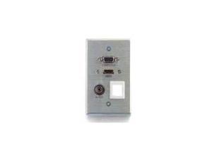 C2G HDMI, VGA, 3.5mm and Keystone Pass-through Wall Plate - Aluminum C2G HDMI, VGA, 3.5mm and Keystone Pass-through Wall Plate - Aluminum