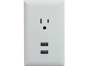 White Wall Plate 2 Usb White Wall Plate 2 Usb