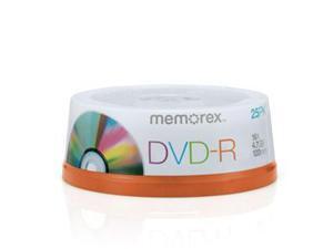Memorex 32025638 DVD-R Discs, 4.7GB, 16x, Spindle, Silver, 25-Pack Memorex 32025638 DVD-R Discs, 4.7GB, 16x, Spindle, Silver, 25-Pack