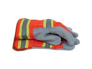 High Visibility Split Cowhide Leather Work Gloves Large High Visibility Split Cowhide Leather Work Gloves Large