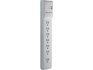 BE107200-12 Belkin 7-Outlet Surge Suppressor Phone Modem Protection 6 Feet Cord 2160 Joules Protection BE107200-12 Belkin 7-Outlet Surge Suppressor Phone Modem Protection 6 Feet Cord 2160 Joules Protection