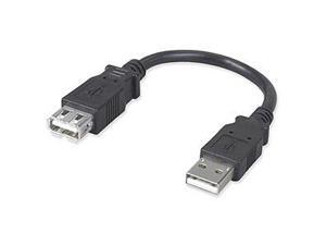 Ziotek 131 1547 USB 2.0 Shortys, A Male To A Female, 7.5in Ziotek 131 1547 USB 2.0 Shortys, A Male To A Female, 7.5in