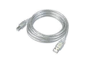 USB 2.0 Cable A Male To B Male Clear 3ft USB 2.0 Cable A Male To B Male Clear 3ft
