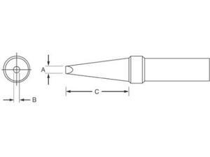 WELLER ETAA Soldering Tip, Flat, 1.6mm WELLER ETAA Soldering Tip, Flat, 1.6mm