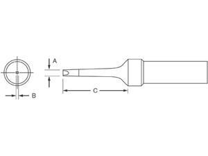WELLER ETR Solder Tip, Narrow Screwdriver, 1.6mm WELLER ETR Solder Tip, Narrow Screwdriver, 1.6mm