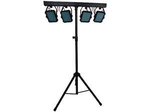 Complete DJ Lighting System with Four PAR Lights, Stand and Case Complete DJ Lighting System with Four PAR Lights, Stand and Case