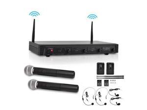 VHF Wireless Microphone System, 2x Handhelds, Headsets, Lavs, Body Packs VHF Wireless Microphone System, 2x Handhelds, Headsets, Lavs, Body Packs