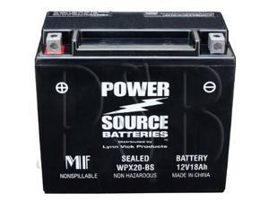 Power Source Batteries WPX20-BS (YTX20-BS, YTX20H-BS Replacement) Sealed Maintenance Free Battery 01-353 - 1 Year Manufacturer Warranty! Power Source Batteries WPX20-BS (YTX20-BS, YTX20H-BS Replacement) Sealed Maintenance Free Battery 01-353 - 1 Year Manufacturer Warranty!