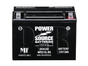 Power Source Batteries WPX15L-BS (YTX15L-BS Replacement) Sealed Maintenance Free Battery 01-355 - 1 Year Manufacturer Warranty! Power Source Batteries WPX15L-BS (YTX15L-BS Replacement) Sealed Maintenance Free Battery 01-355 - 1 Year Manufacturer Warranty!