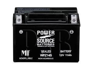 Power Source Batteries WPZ14S (YTZ14S Replacement) Sealed Maintenance Free Battery 01-344 - 1 Year Manufacturer Warranty! Power Source Batteries WPZ14S (YTZ14S Replacement) Sealed Maintenance Free Battery 01-344 - 1 Year Manufacturer Warranty!