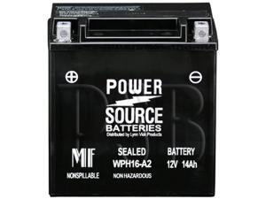 Power Source Batteries WPH16-A2 (YTX16BS Replacement) Sealed Maintenance Free Battery 01-348A - 1 Year Manufacturer Warranty! Power Source Batteries WPH16-A2 (YTX16BS Replacement) Sealed Maintenance Free Battery 01-348A - 1 Year Manufacturer Warranty!