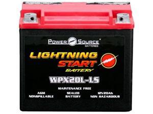 Power Source Batteries WPX20L-LS Lightning Start Sealed Maintenance Free Battery (YTX20L-BS Replacement) 01-352P - 1 Year Manufacturer Warranty! Power Source Batteries WPX20L-LS Lightning Start Sealed Maintenance Free Battery (YTX20L-BS Replacement) 01-352P - 1 Year Manufacturer Warranty!