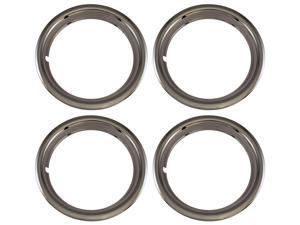 Set of 4 Chrome Plated ABS Plastic 13" Universal 1.75 inch Beauty Trim Rings 13P Set of 4 Chrome Plated ABS Plastic 13" Universal 1.75 inch Beauty Trim Rings 13P