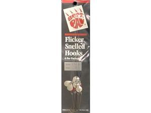 Bear Paw FNLS-2 Flicker Snelled Fishing Fish Hooks Size 2 Nickel 6 Pack Bear Paw FNLS-2 Flicker Snelled Fishing Fish Hooks Size 2 Nickel 6 Pack
