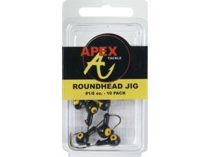 Apex Fishing RH18-7-10 Freshwater Round Jig Head 1/8 OZ Black Apex Fishing RH18-7-10 Freshwater Round Jig Head 1/8 OZ Black