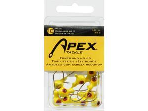 Apex Fishing RH18-3-10 Freshwater Round Jig Head 1/8 OZ Chartruese Apex Fishing RH18-3-10 Freshwater Round Jig Head 1/8 OZ Chartruese