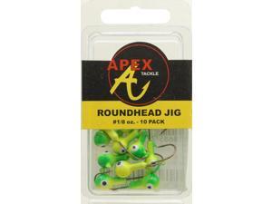 Apex Crappie Fishing AP18-10-2 Jig Heads 1/8 OZ 10 PK Chartruese/Green Apex Crappie Fishing AP18-10-2 Jig Heads 1/8 OZ 10 PK Chartruese/Green