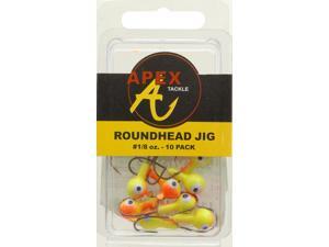 Apex Crappie Fishing AP18-10-1 Jig Heads 1/8 OZ 10 PK Chartruese/Orange Apex Crappie Fishing AP18-10-1 Jig Heads 1/8 OZ 10 PK Chartruese/Orange