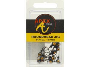 Apex Crappie Fishing AP116-10-7 Jig Heads 1/16 OZ 10 PK Black Apex Crappie Fishing AP116-10-7 Jig Heads 1/16 OZ 10 PK Black
