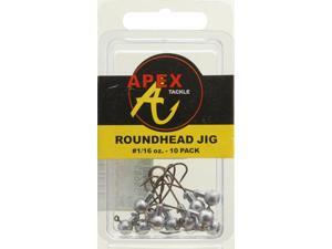 Apex Crappie Fishing AP116-10-8 Jig Heads 1/16 OZ 10 PK Plain Apex Crappie Fishing AP116-10-8 Jig Heads 1/16 OZ 10 PK Plain