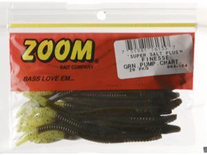 Zoom 004-104 Slt+Finesse 20 PK Green Pmk Ch Bass Fishing Soft Plastic Zoom 004-104 Slt+Finesse 20 PK Green Pmk Ch Bass Fishing Soft Plastic