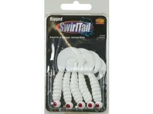 Apex J518-WHT Rigged Swirltail Jig Head Grubs 1/8 OZ White 5 Pack Apex J518-WHT Rigged Swirltail Jig Head Grubs 1/8 OZ White 5 Pack