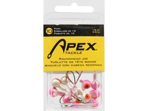 Apex RH18-4-10 Frwtr Round Hd Jg 1/8 PnkWhite Fishing Jighead Apex RH18-4-10 Frwtr Round Hd Jg 1/8 PnkWhite Fishing Jighead